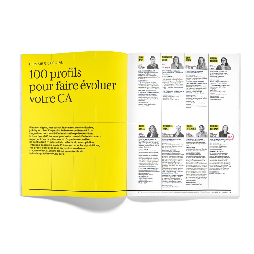 100 profils de femmes venant de secteurs différents pour votre conseil d’administration. (Photo: Maison Moderne)