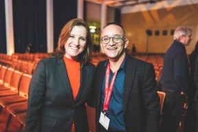 Barbara Daroca (ING) et Francis Gasaparotto (Maison Moderne) ((Photo: Arthur Ranzy))