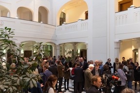 L’administration judiciaire s’est retrouvée mardi dans la salle des pas perdus de la Cour supérieure de justice. ((Photo: Romain Gamba/Maison Moderne))