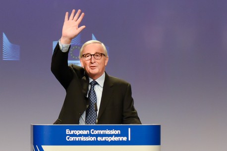 Fin novembre, Jean-Claude Juncker se prête au jeu d’une dernière conférence de presse en tant que président de la Commission européenne. (Photo: Commission européenne)