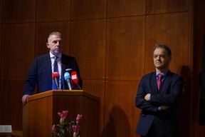 Tom Oberweis (président de la Chambre des métiers) et Michel Reckinger (président de la Fédération des artisans). ((Photo: Romain Gamba / Maison Moderne))