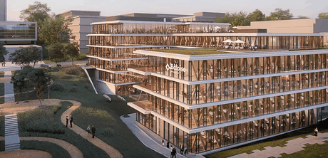 L’immeuble vise une certification environnementale Breeam Excellent. Il sera aussi le deuxième immeuble administratif du pays à s’inscrire dans la démarche de certification Well Building Standard, centrée sur l’usage par ses occupants. (Illustration: Bâloise)