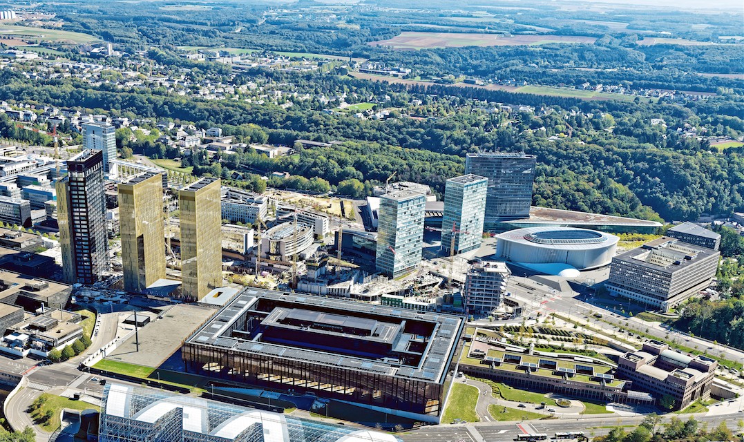 La Cour de justice forme un ensemble cohérent au Kirchberg. (Photo: CJUE/Dominique Perrault Architecte)
