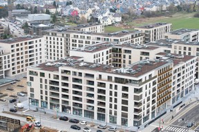 Les résidences du bloc A qui jouxtent le futur parc. ((Photo: Anthony Dehez))
