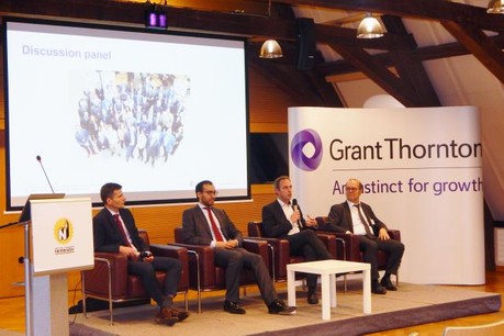De gauche à droite: Lionel Gendarme, Shariq Arif, Christophe Buschmann et Gérard Flamion. (Photo: Grant Thornton Luxembourg)