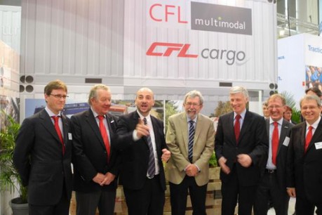 Marc Wengler, Alex Kremer, Etienne Schneider, Jeannot Waringo, Claude Wiseler, Fernand Rippinger, Fraenz Benoy (Photo: CFL Cargo)