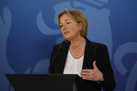 Paulette Lenert, ministre de la Santé a fait le point sur la propagation du coronavirus et sur les décisions du gouvernement pour soutenir l’économie du pays face à la crise. SIP/JULIEN WARNAND