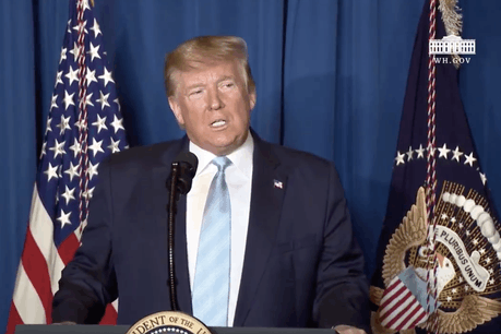 Donald Trump adopte la posture de commandeur en chef et se dit prêt à prendre toute autre mesure pour sauvegarder les intérêts du peuple américain. (Photo: Twitter/Maison Blanche/Capture d’écran)