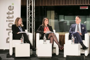 Dominique Lepagnot, Autorité des marchés financiers (AMF); Agathi Pafili (Capital Group); Furio Pietribiasi (Mediolanum Asset Management) ((Photo: Nelson Coelho / @nelsoncoelhofilms))