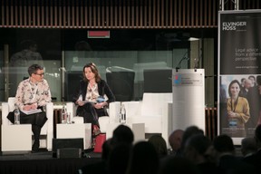 Katie Martin (Financial Times); Joanna Cound (BlackRock) ((Photo: Nelson Coelho / @nelsoncoelhofilms))