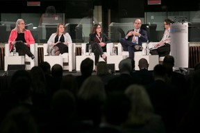 Denise Voss (LuxFLAG); Elizabeth Gillam (Invesco); Sandra Crowl (Carmignac); Frédéric Hoogveld (Amundi); Katie Martin (Financial Times) ((Photo: Nelson Coelho / @nelsoncoelhofilms))
