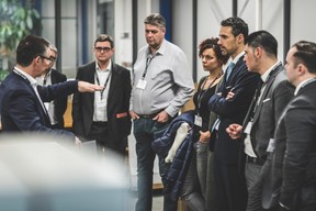 Emmanuel Ballouhey-Dauphin (Reka), Jérôme Barbé (Lusis), Marc Vandenhoeke (Spuerkeess), Eric Thilmant (Polygone) , Priscillia Hireche (TNT/Fedex Luxembourg), Alessandro Palagiano (Banque Degroof Petercam), David Carmo et Bruno Domingues (Immo Future) ((Photo: Arthur Ranzy))