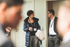 Priscillia Hireche (TNT/Fedex Luxembourg) et Marc Vandenhoeke (Spuerkeess) ((Photo: Arthur Ranzy))