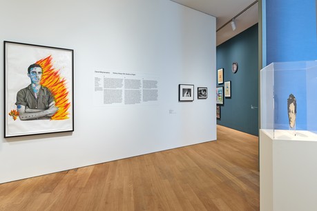 Vue de l’exposition David Wojnarowicz. History Keeps Me Awake at Night, 26.10.2019 — 09.02.2020, Mudam Luxembourg
(Crédit : Rémi Villaggi | Mudam Luxembourg )