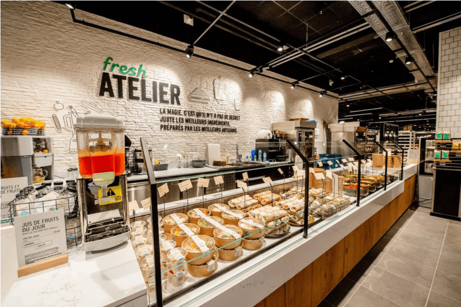 Future ambiance du Convenience Store Delhaize au Royal-Hamilius. (Photo: Delhaize)