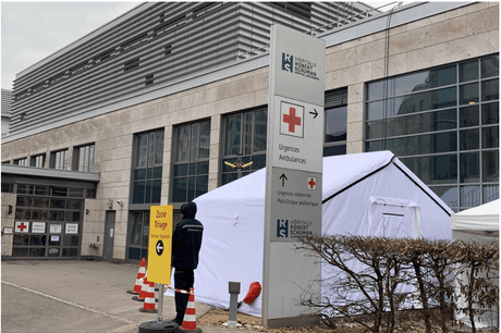 Les HRS – ici, le site du Kirchberg – sont aussi en première ligne face au coronavirus. ( (Photo: Paperjam)
