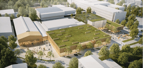 Le projet lauréat de WW+/Dietrich Untertrifaller pour le concours du COHS à Esch-sur-Alzette. ((Illustration: WW+ / Dietrich Untertrifaller) )