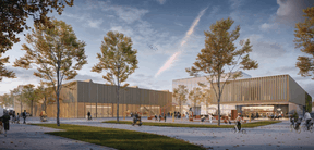 Le projet lauréat de WW+/Dietrich Untertrifaller pour le concours du COHS à Esch-sur-Alzette. ((Illustration: WW+ / Dietrich Untertrifaller) )