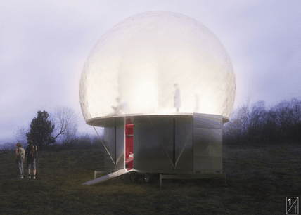Le projet de 2001 et de Njoy a remporté le concours pour la construction d’un gîte pop-up à Esch-sur-Alzette. (Illustration: 2001-NJOY)