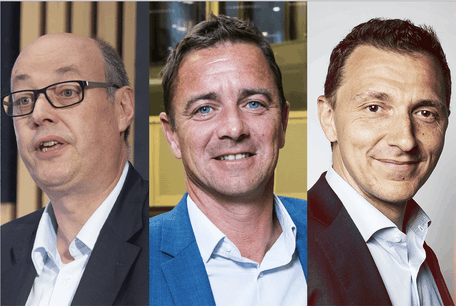 Philippe Meyer, Thierry Ravasio et David Capocci forment le trio du second tour de l’élection du managing partner de la firme employant quelque 1.700 personnes. (Montage photo: Paperjam)