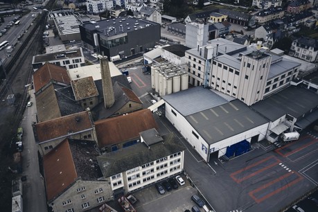 La nouvelle brasserie (en gris foncé sur cette image) a été conçue en verticalité, s’étendant sur 25 mètres, dont 8 sous terre. (Photo: Nader Ghavami)