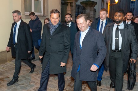 Les deux premiers ministres se sont notamment promenés dans les rues de la capitale en se dirigeant vers le Lëtzebuerg City Museum. (Photo: SIP / Emmanuel Claude)