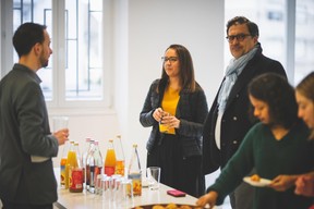 Sabrina De Nardi (Banque Degroof Petercam Luxembourg) et Igor Jelinski (Free Lens TV) ((Photo: Arthur Ranzy))