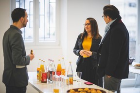 Claude May (Huxley Associates Luxembourg),Sabrina De Nardi (Banque Degroof Petercam Luxembourg) et Igor Jelinski (Free Lens TV) ((Photo: Arthur Ranzy))