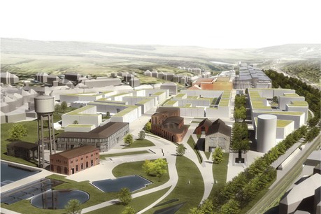 Le projet Neischmelz à Dudelange fait partie des grands ensembles urbains à venir au Luxembourg. (Illustration: CBA/Ville de Dudelange)