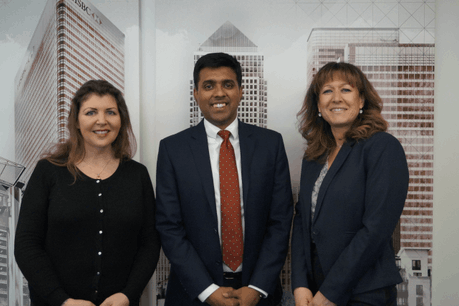 Autumn Le Lievre, Shyam Sanker et Carine El Nouchi. (Photo: HSBC Luxembourg)