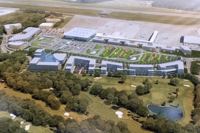 Le nouveau pôle du Findel doit voir le jour dans son entièreté d'ici «5 à 10 ans» et coûter «entre 150 et 200 millions d'euros». (Photo: Lux-Airport)