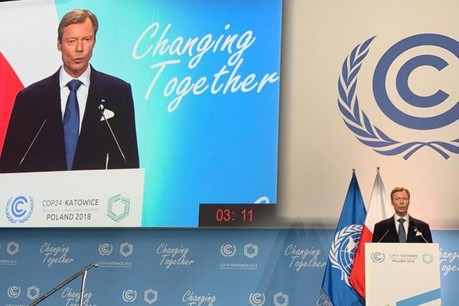 «Ne nous voilons pas la face. Trois ans après l’adoption de l’accord de Paris, nous abordons ce défi central pour l’humanité qu’est la lutte contre le changement climatique dans une posture qui se fragilise de mois en mois», a expliqué le Grand-Duc. (Photo: Cour grand-ducale)