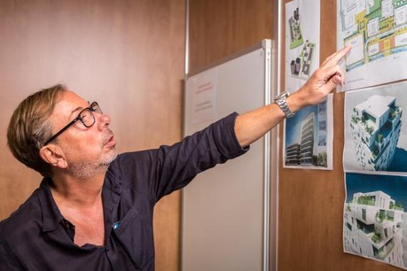 La construction de RTL City et la transformation du site de l’ancien siège en un nouvel ensemble immobilier mêlant résidentiel, commerces et bureaux auront été le dernier chantier d’Alain Berwick. (Photo: Maison moderne / archives)
