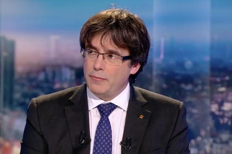 Carles Puigdemont est disponible pour les élections du 21 décembre, pour lesquelles il pourrait faire campagne depuis l’étranger. (Photo: RTBf / capture d'écran JT)