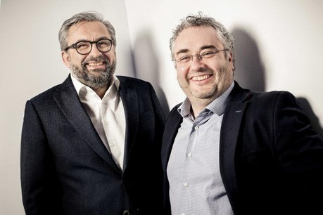 Mike Koedinger et Mike Sergonne, CEO respectifs de Maison Moderne et de Nvision. (Photo: Maison Moderne)