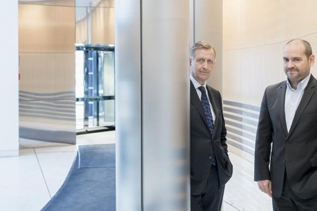 Carlo Thill (BGL BNP Paribas) et Raoul Mulheims (Digicash), deux générations, deux modèles d'affaires, mais une même envie pour la Place. (Photo: Eric Chenal)