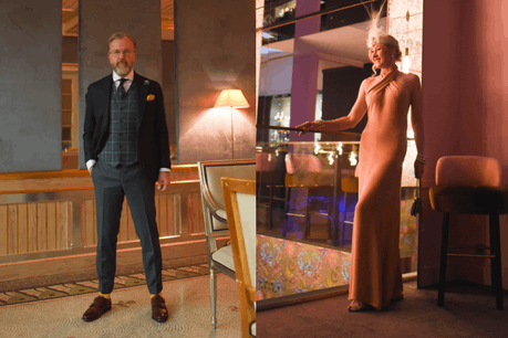 Carlo Schneider & Gigja Birgisdottir nous présentent leur style spécial fête. (Photo: Anna Katina)