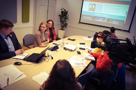 Différents outils de sensibilisation pour lutter contre les stéréotypes sexués étaient présentés lundi 2 mars lors d’une conférence de presse par la ministre de l’Égalité entre les femmes et les hommes, Taina Bofferding. (Photo: MEGA)