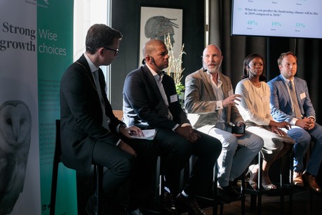 Justin Partington (IQ-EQ), Fèmy Mouftaou (IQ-EQ), Nicholas Curwen (EQT Partners), Aïssata Coulibaly (EY) et Matthias Kerbusch (Clifford Chance). (Photo: Matic Zorman)
