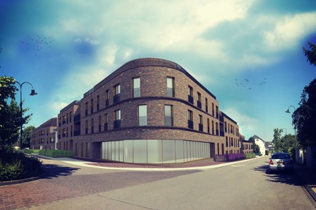 Ce nouvel ensemble résidentiel présente une façade en briques. (Illustration: Diane Heirend architecture & urbanisme)