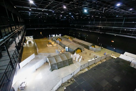 La Rockhal a été réaménagée en centre de soins avancés. (Photo: SIP/Julien Warnand)