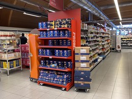 En tête de gondole, les pâtes ne manquent pas. ((Photo: Paperjam))