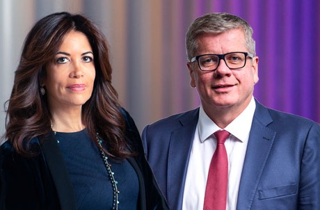 Rajaa Mekouar-Schneider, CEO de LPEA et Claus Mansfeldt, chairman de LPEA. (Photo: Maison Moderne)